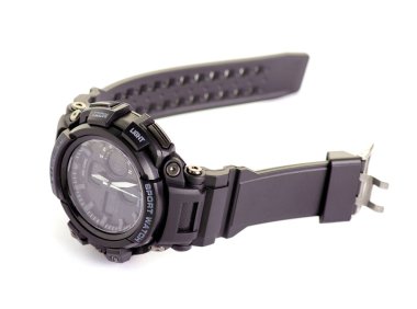 Beyaz arka plan yalıtım adam'ın gözetiminde spor