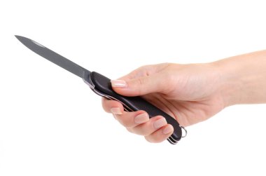 Elinde bıçak katlama