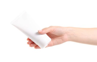 Şişe vücut kremi el Beyaz