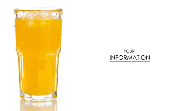 Patrón naranja agua carbonatada de vidrio — Foto de Stock