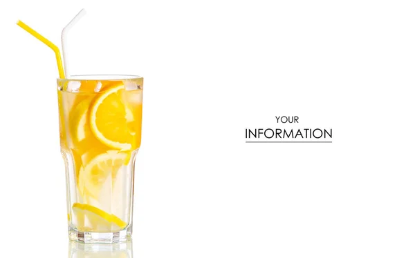 Limonada de vidrio patrón naranja limón — Foto de Stock