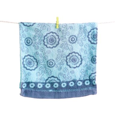 İp clothespins havluda