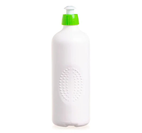 Detergente Para Utensílios Pratos Placas Isolamento Fundo Branco — Fotografia de Stock