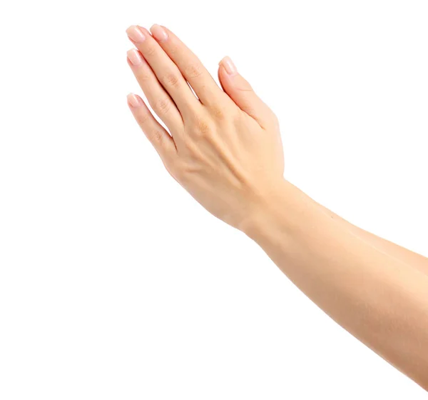 Female hand empty prayer — Stock Photo, Image