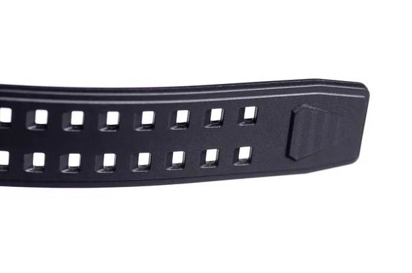 Black watch with rubber bracelet sport macro