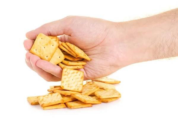 Cracker in der Hand — Stockfoto
