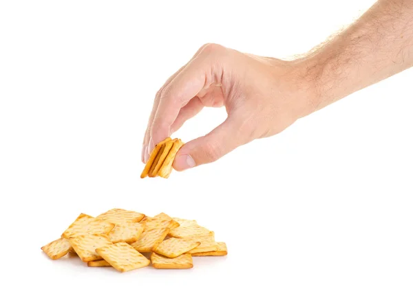 Cracker in hand — Stockfoto