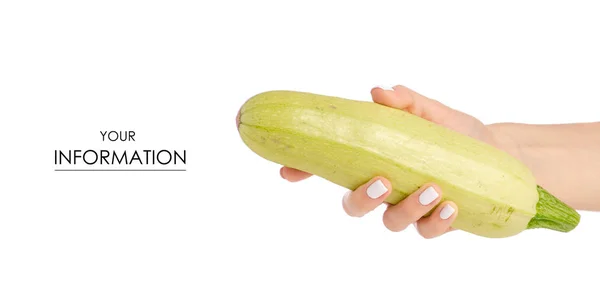 Courgette in hand patroon — Stockfoto