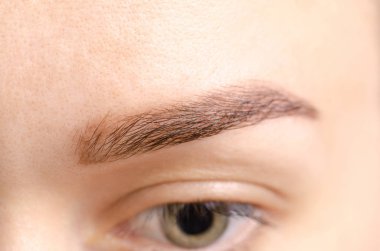 Kadın kaşları göz şekli deri kadın güzelliğinin doğa kahverengi