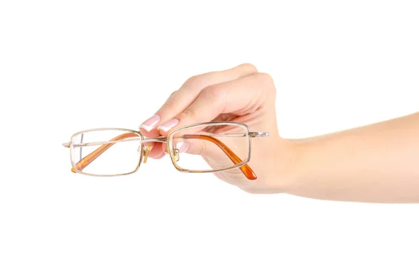 Glasses for view in the hand — Stock Photo, Image