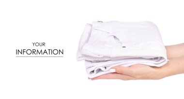 El desen beyaz kot pantolon