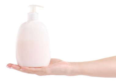 El sabunu şişe Sabunluk ile beyaz