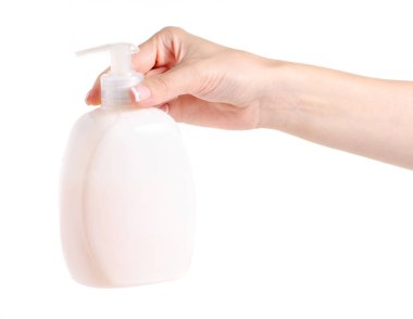 El sabunu şişe Sabunluk ile beyaz