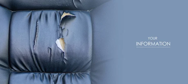 Patladı yırtılmış araba koltuğu siyah deri