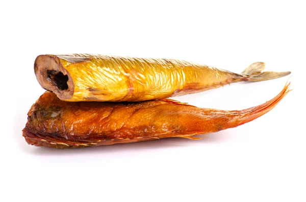 Smoked fishes perch mackerel — Stock Photo, Image