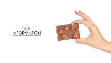 Çikolata ile el desen bütün fındık