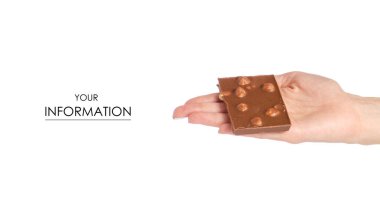 Çikolata ile el desen bütün fındık