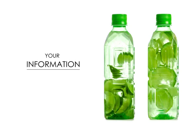 Dos botellas de agua con patrón de cal —  Fotos de Stock