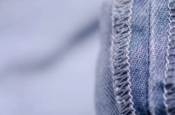 Kék szürke farmer szövet makró textúra divat — Stock Fotó