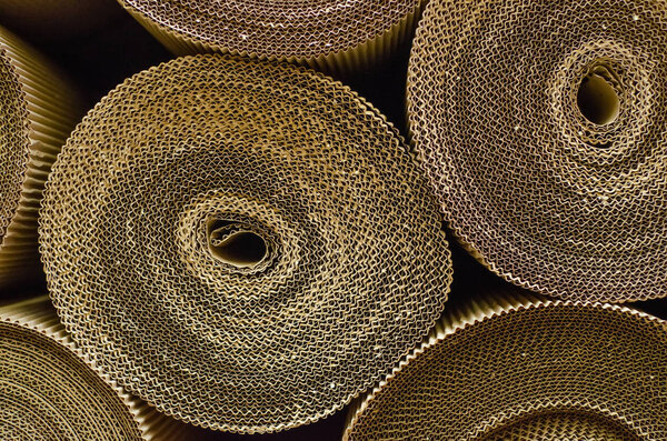 Corrugated cardboard rolls