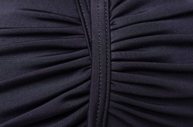 Bir dize dantel makro dikişleri yukarı Siyah mayo sutyen itin 