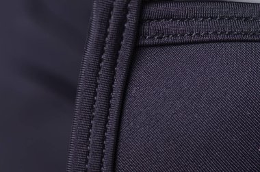 Bir dize dantel makro dikişleri yukarı Siyah mayo sutyen itin 