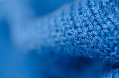 Mavi Kumaş Kazak giyim doku