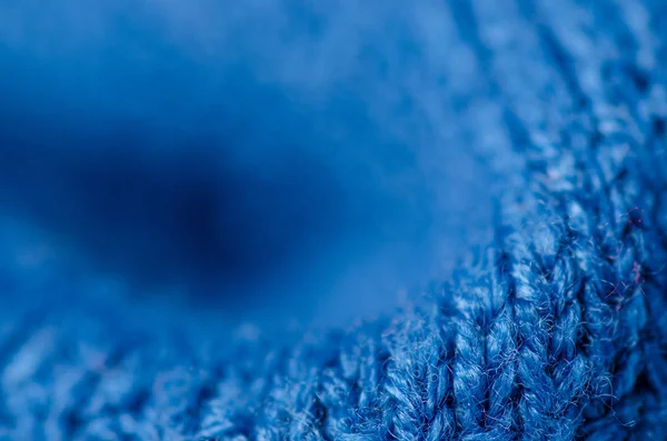Tecido azul pulôver vestuário textura — Fotografia de Stock