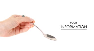 Çay kaşığı bir el desen