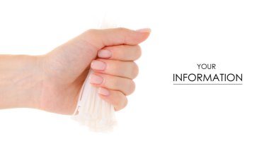 Bir el desen plastik bağları