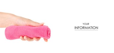 Pembe mikrofiber bez bez rulo el desen