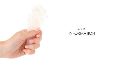 Bir el desen plastik bağları