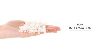 Bir el desen plastik bağları