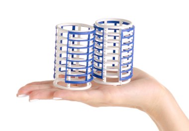 Curlers elinde saçlar için