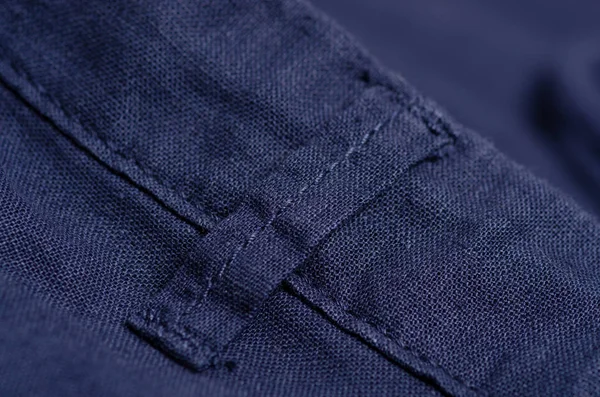 Tecido azul textura material macro — Fotografia de Stock