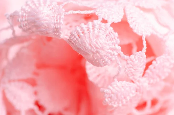 Textura de flor de encaje material de tela rosa —  Fotos de Stock
