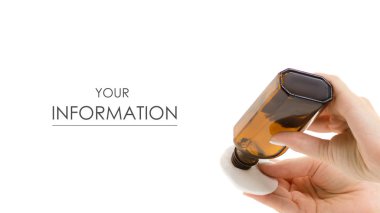 Pamuk yastık ve şişe kozmetik cilt bakım losyonu desen