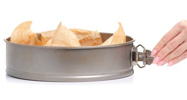 Pasta elinde pişirme için formunda