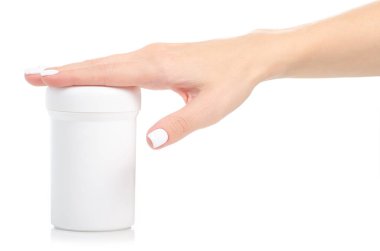 Beyaz el kremi kavanoz