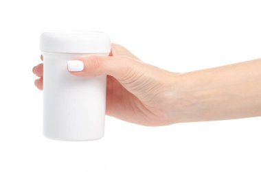 Beyaz el kremi kavanoz