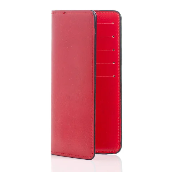 Κόκκινο γυναικείο πορτοφόλι — Φωτογραφία Αρχείου