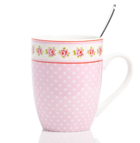 Uma caneca de copo de colher de chá — Fotografia de Stock