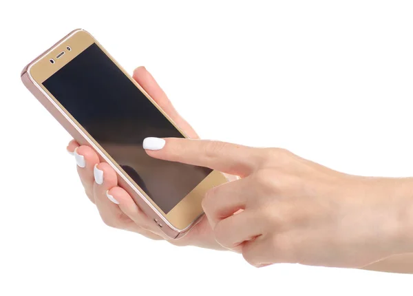 Handy-Smartphone in der Hand — Stockfoto