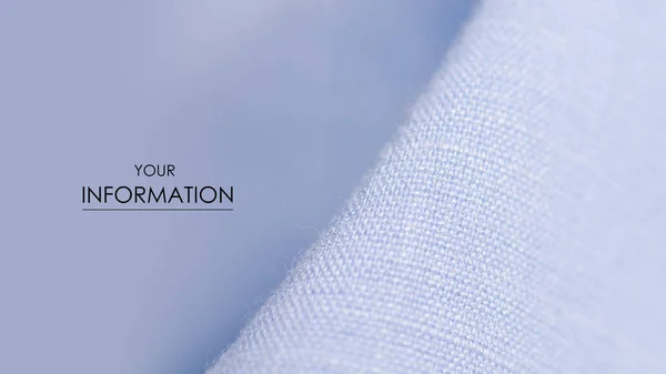 Tessuto blu lino abbigliamento cuciture elastico modello — Foto Stock