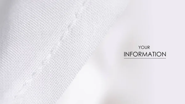 Tessuto bianco tessitura tessuto modello tessile — Foto Stock