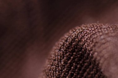 Kahverengi kumaş pamuklu kadife tekstil malzeme doku makro