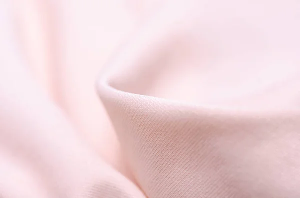 Ροδακινί ροζ ύφασμα υφασμάτων υλικό υφή μακροεντολής — Φωτογραφία Αρχείου