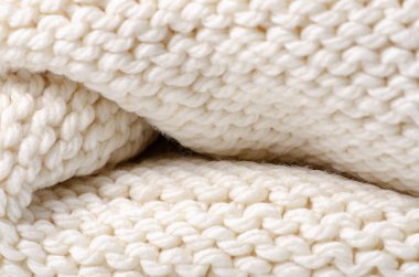 Büyük beyaz kumaş doku Tekstil makro örgü. 