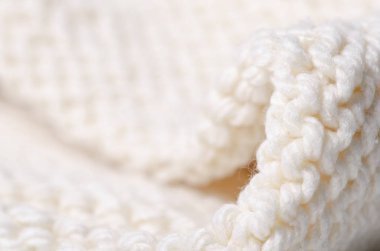 Büyük beyaz kumaş doku Tekstil makro örgü. 