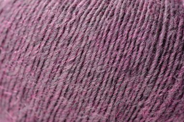 Mor yün iplik makro